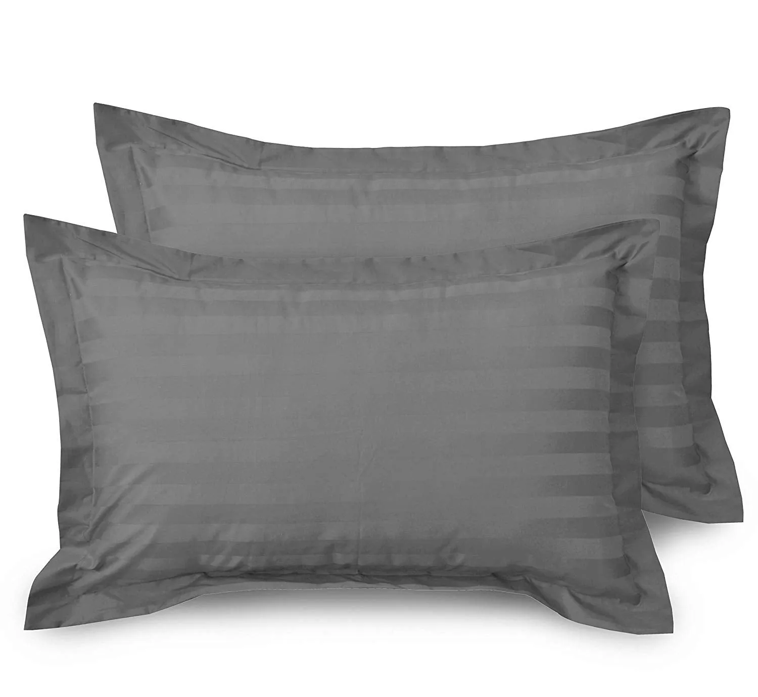 Kuber Industries Lining Design Breathable & Soft Cotton Pillow Cover/Protector/Case- 18x28 Inch, Set of 2 (Grey)-HS43KUBMART26755,Standard