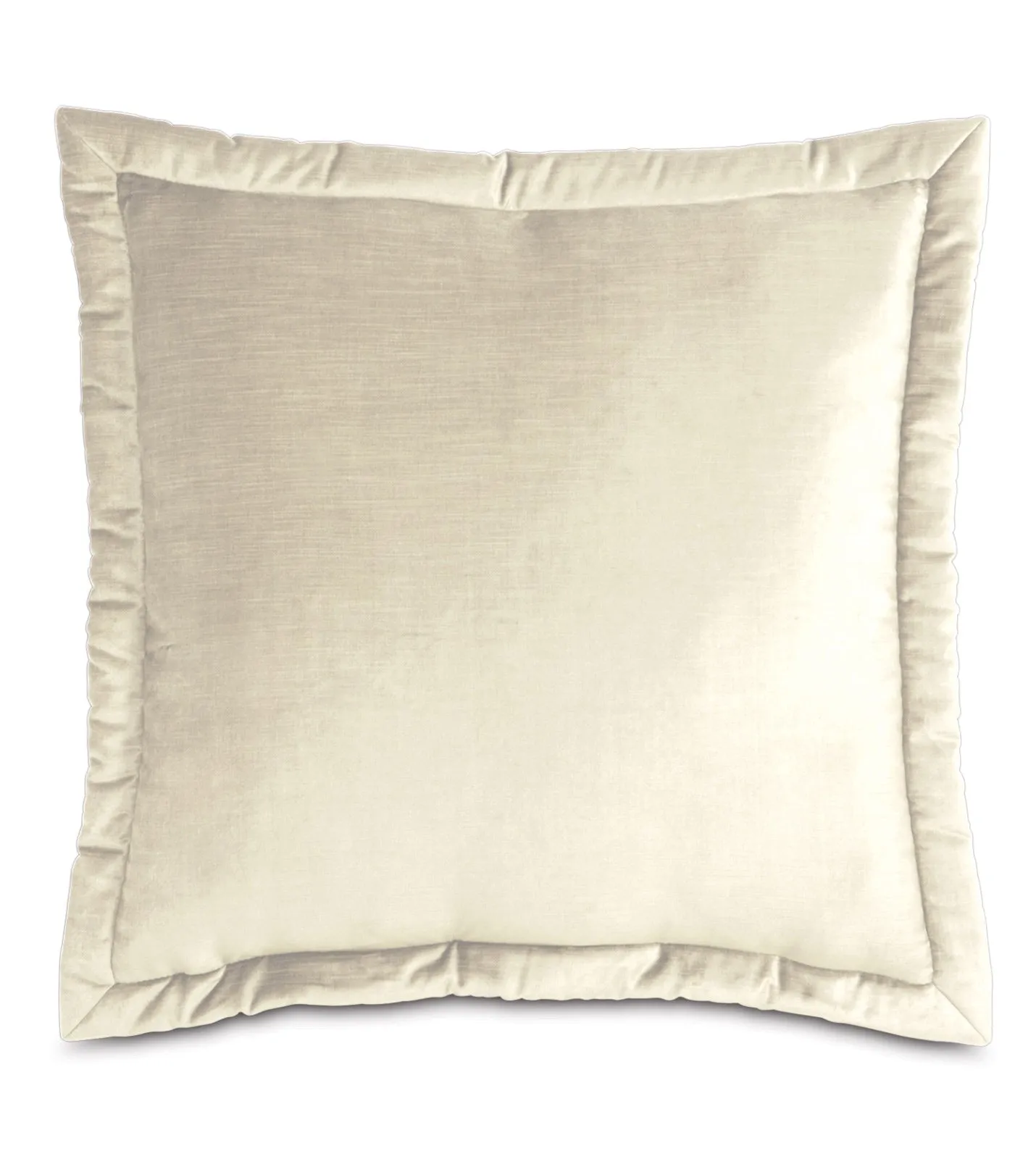 Lars Velvet Euro Sham 27x27 in Ivory