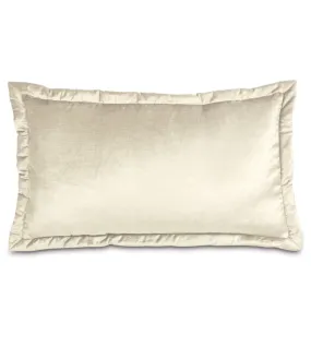 Lars Velvet King Sham 21x37 in Ivory