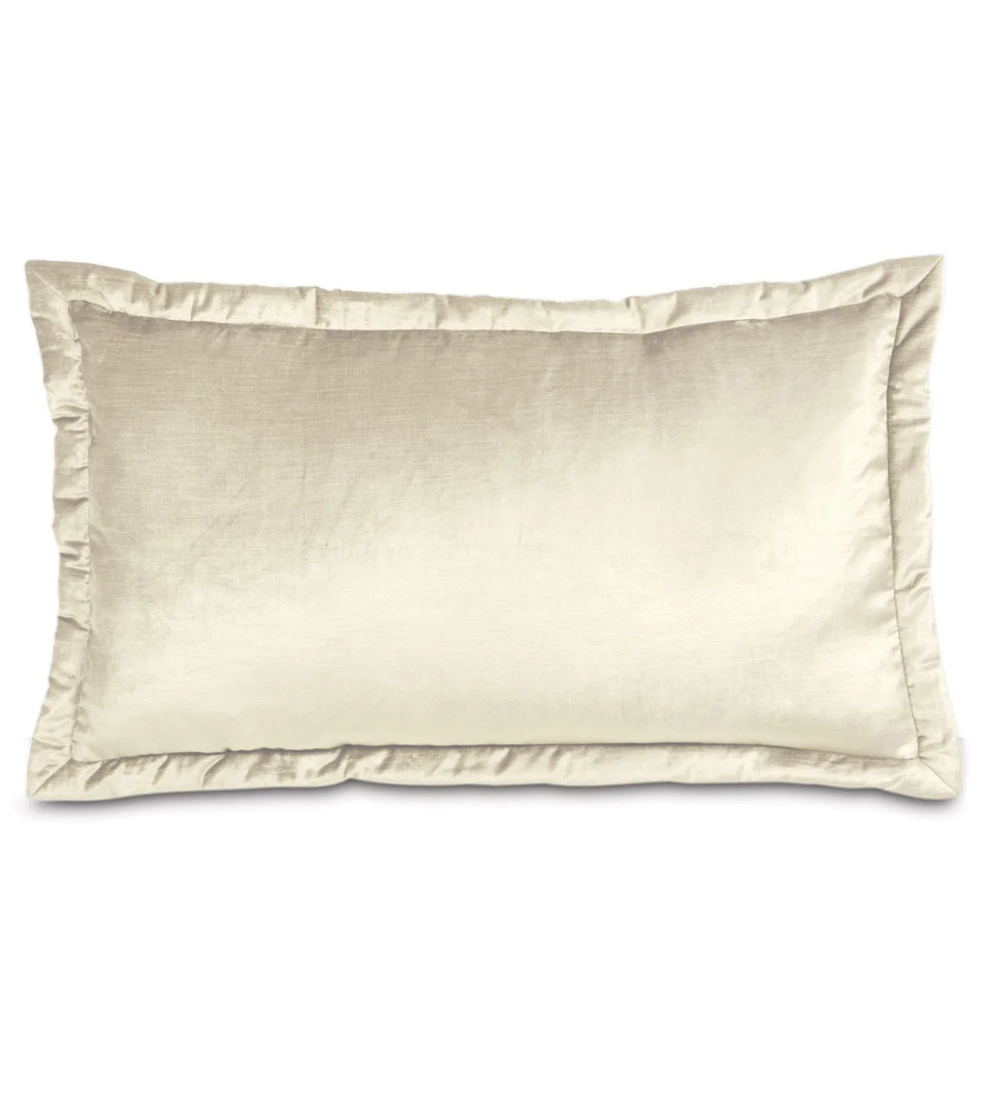 Lars Velvet King Sham 21x37 in Ivory