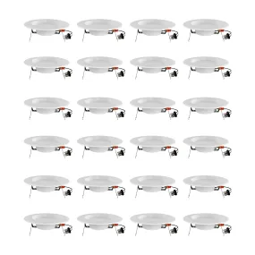 LED Recessed Downlight - 6 inch - 15W - 24 Pack -  Selectable 5 CCTs - Triac Dimming - ETL & ES