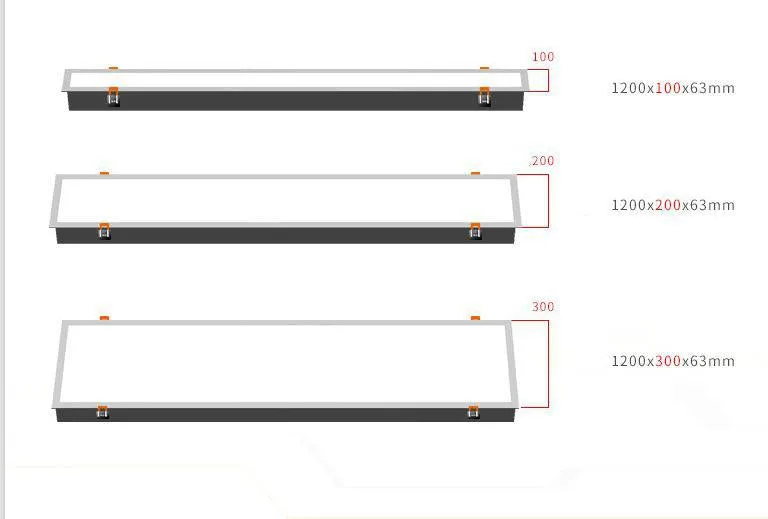 LED Rectangle Recessed Panel