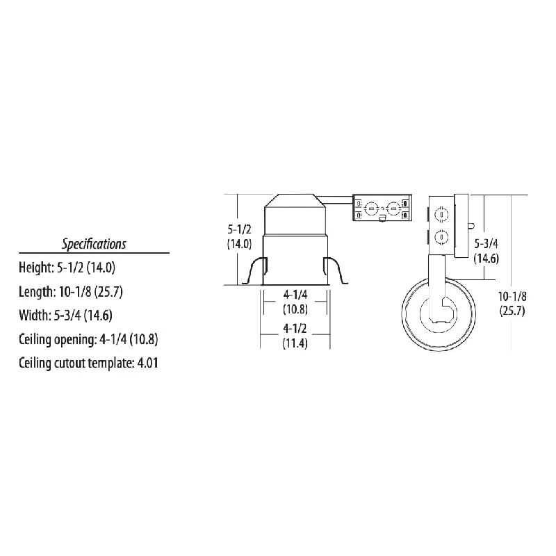 Lithonia L3R 4" Incandescent Remodel Housing