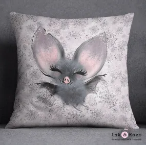 Little Bat and Spider Friends Bat Throw Pillow