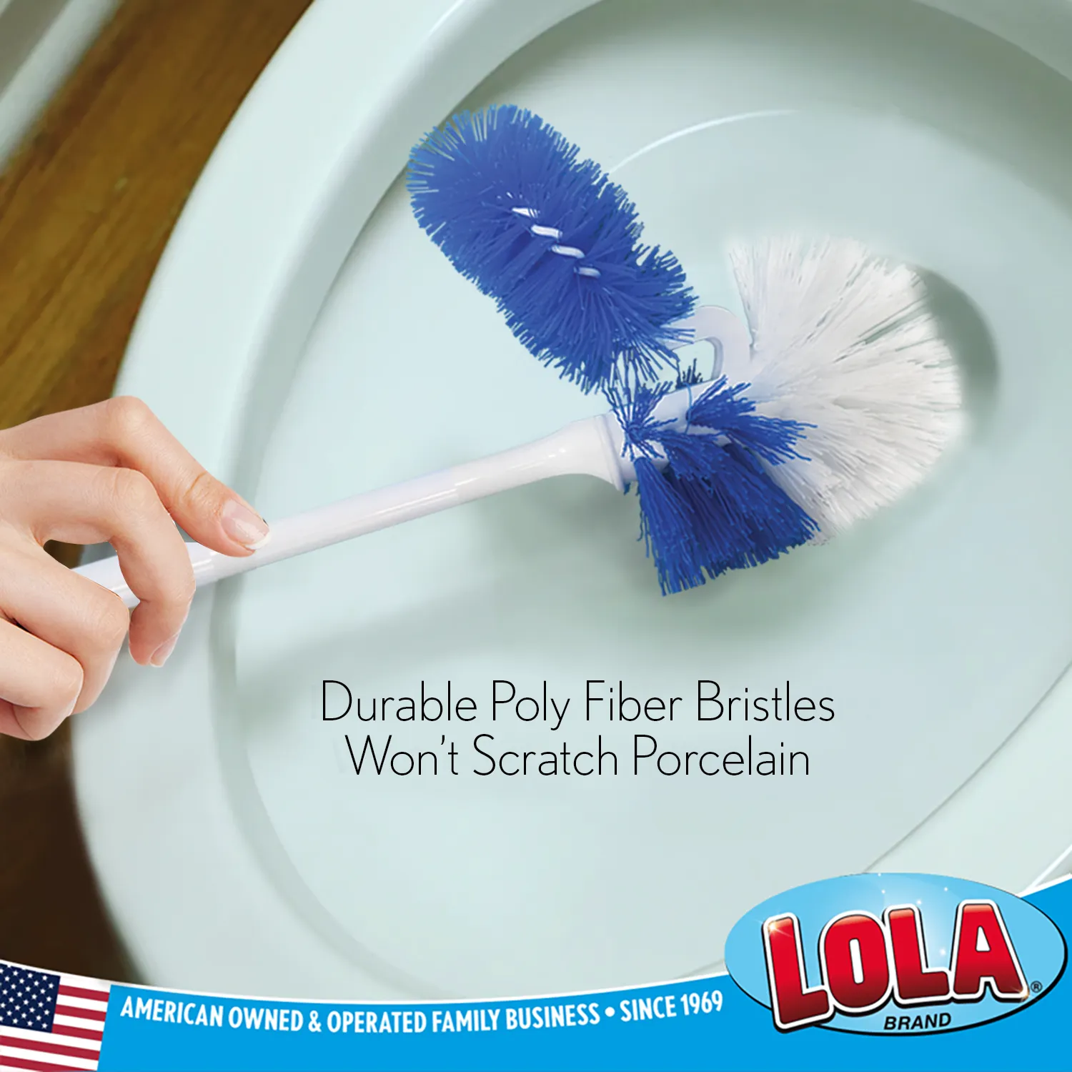 Lola Pro Euro Bowl Brush - with Under the Rim Angled Scrub Attachment