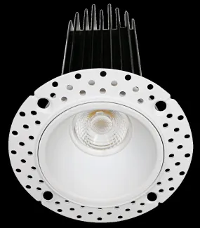 Lotus LED Lights LED-2-S15W-L5CCTWH-T 2 Inch Trimless Round Recessed LED 15W High Output Designer Series - 5CCT Selectable - 950 Lumen - 38 Degree Beam Spread - White Finish - Wet