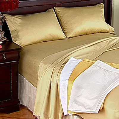 Luxury 600 Thread count 100% Egyptian Cotton Queen Sheet Set In Gold