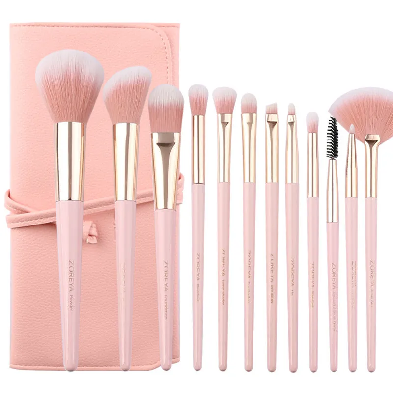 Makeup Brush Set 12 Tip Tail Handle Makeup Brush Set