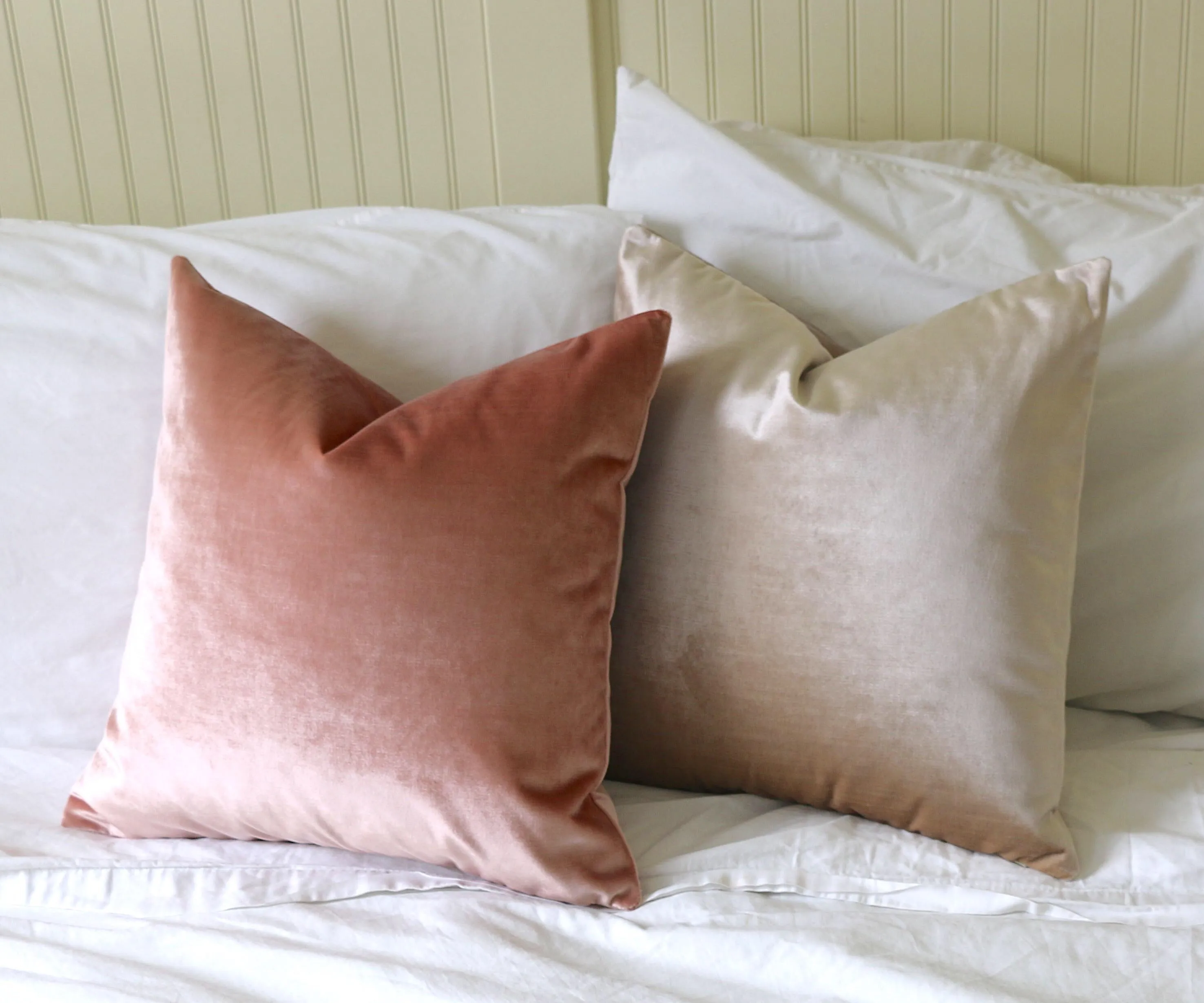 Mare: A Blush Velvet Pillow Cover