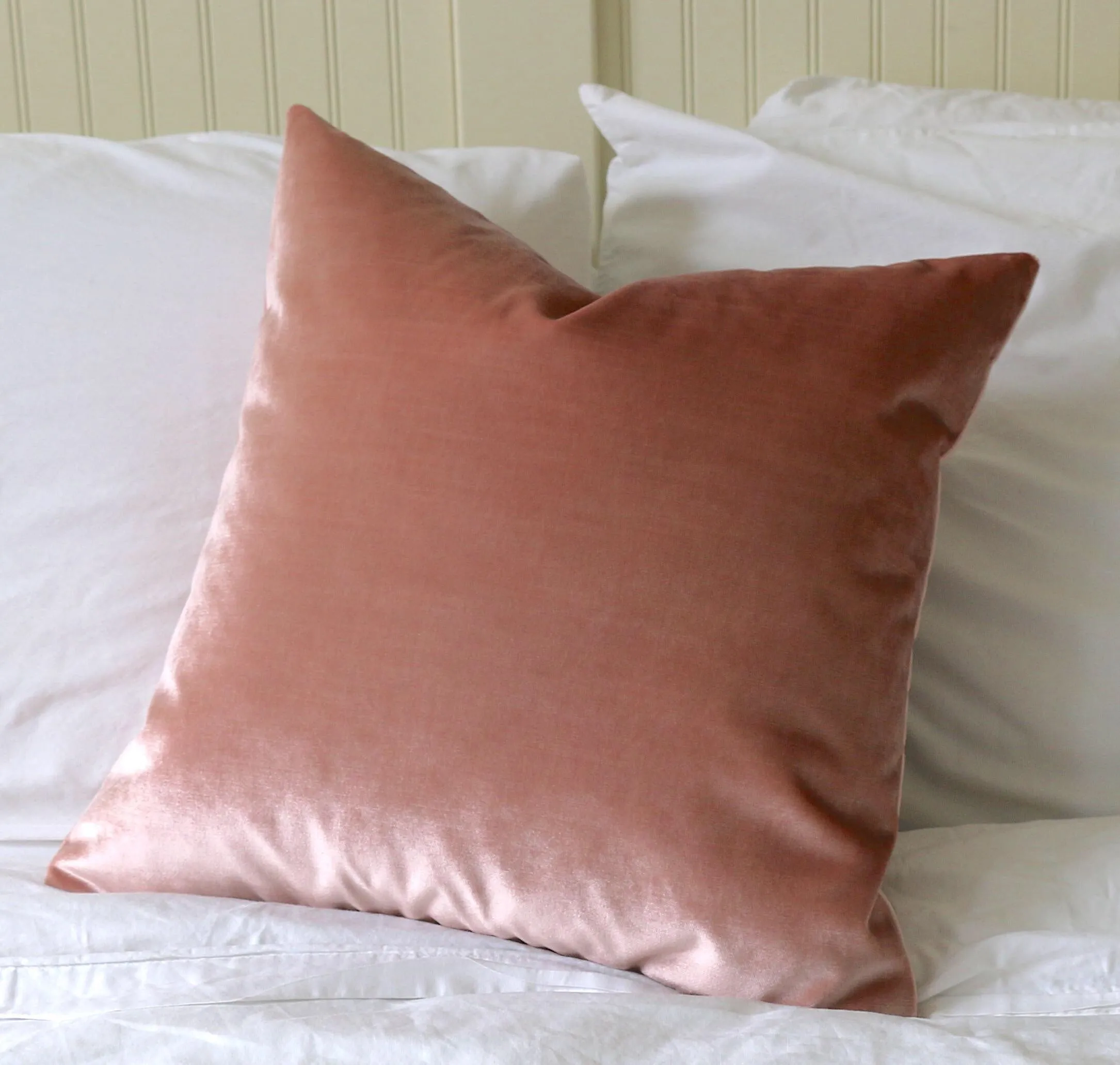 Mare: A Blush Velvet Pillow Cover