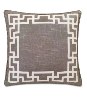 McClare Taupe Throw Pillow Cover 24x24