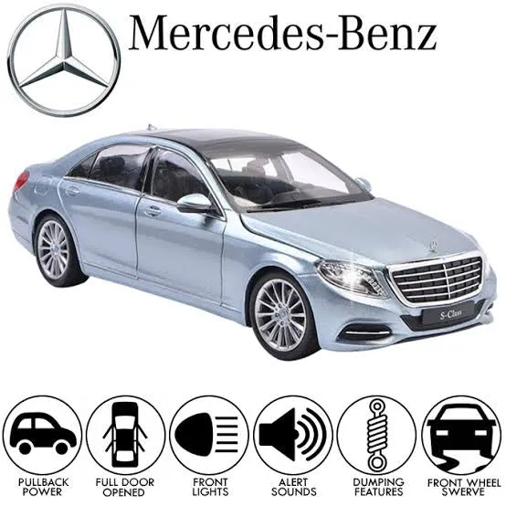 Mercedez s Class with horn and music - scale model diecast 1:24 - playmaster