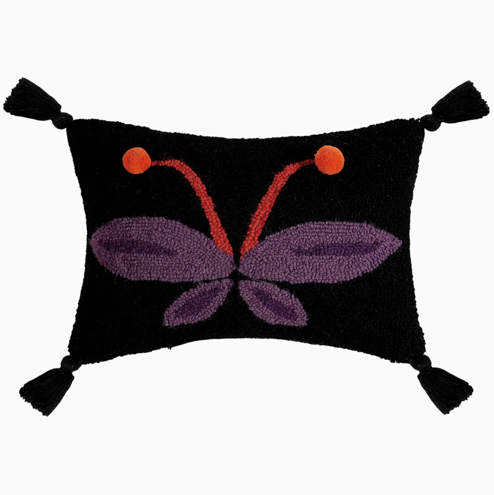 Metamorphosis Wool Hooked Pillow W/Tassels