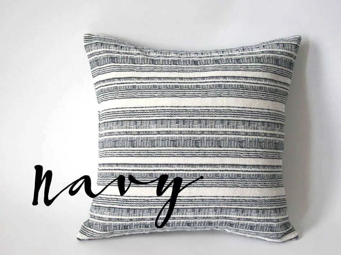 Mid Century Euro Shams Navy or Grey / Euro Pillow Shams / Cushion Covers / Euro Pillow Case