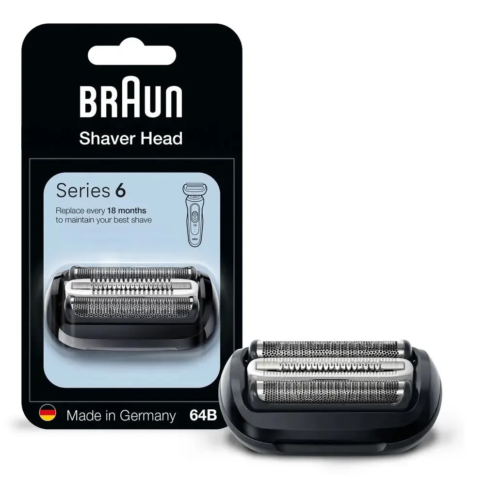 New - Braun Series 6 Electric Shaver Replacement Head - 64B Black