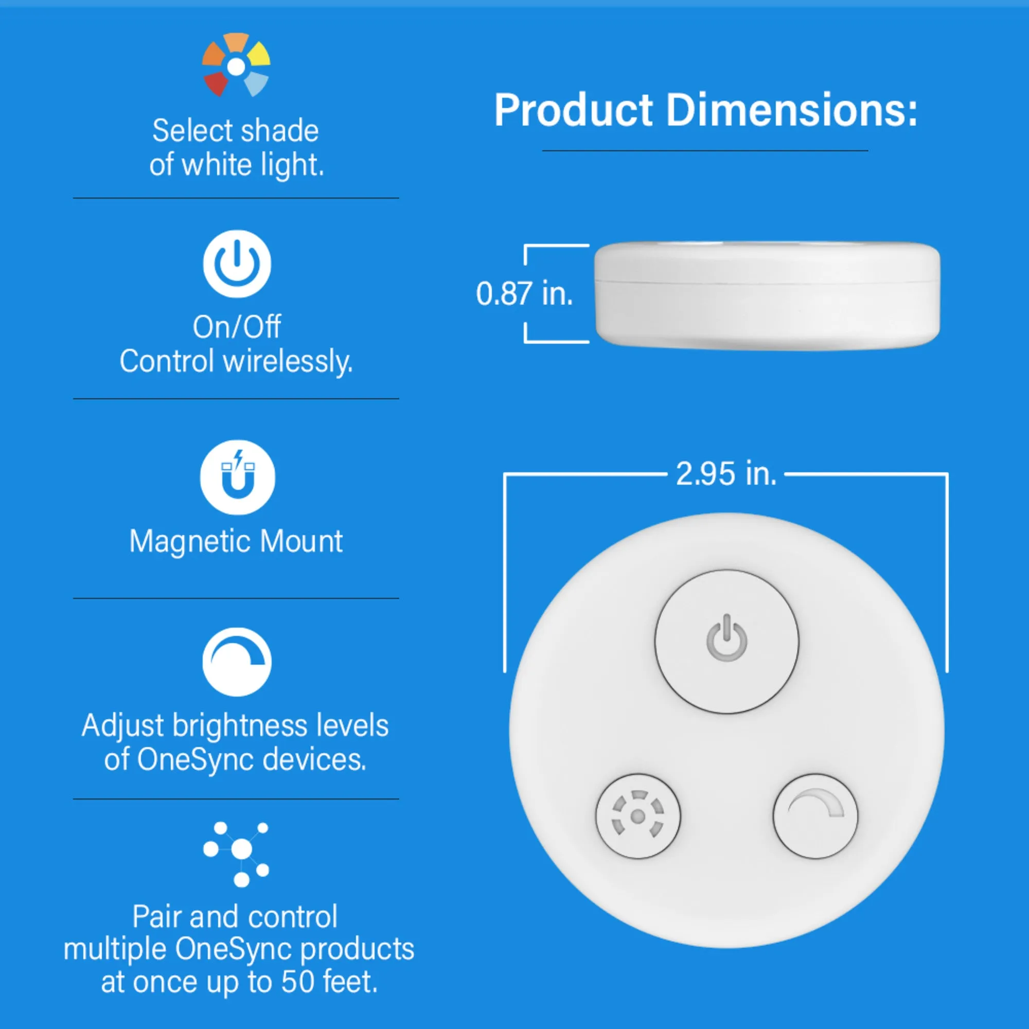 OneSync Undercabinet Wireless Control Pad