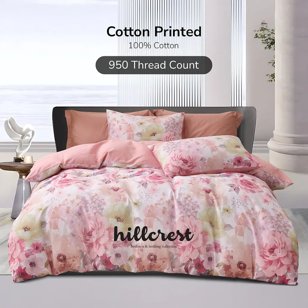 Online Exclusive Cotton Prints 950TC Fitted Sheet Set / Bed Set - HC0924 OE 1