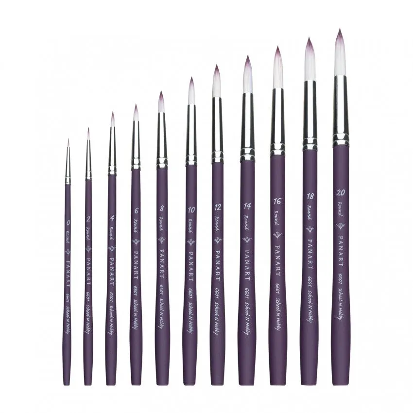 PANART TWO TONE SYNTHETIC SH BRUSH SET R-6 F-2,4,6,8