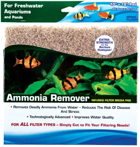 Penn Plax Ammonia Remover Pad 10" x 18"