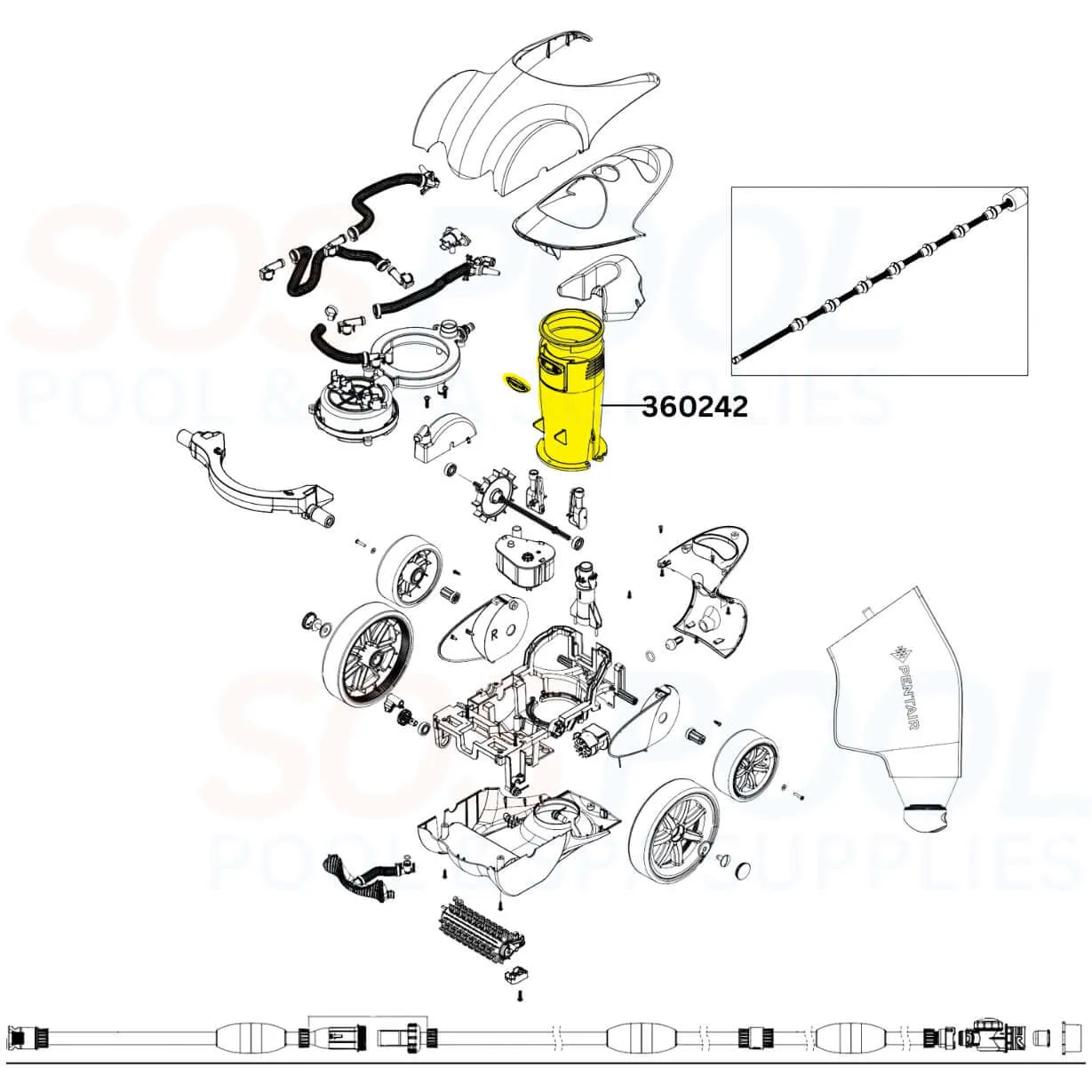 Pentair Vacuum Tube Kit For Racer Cleaner | 360242