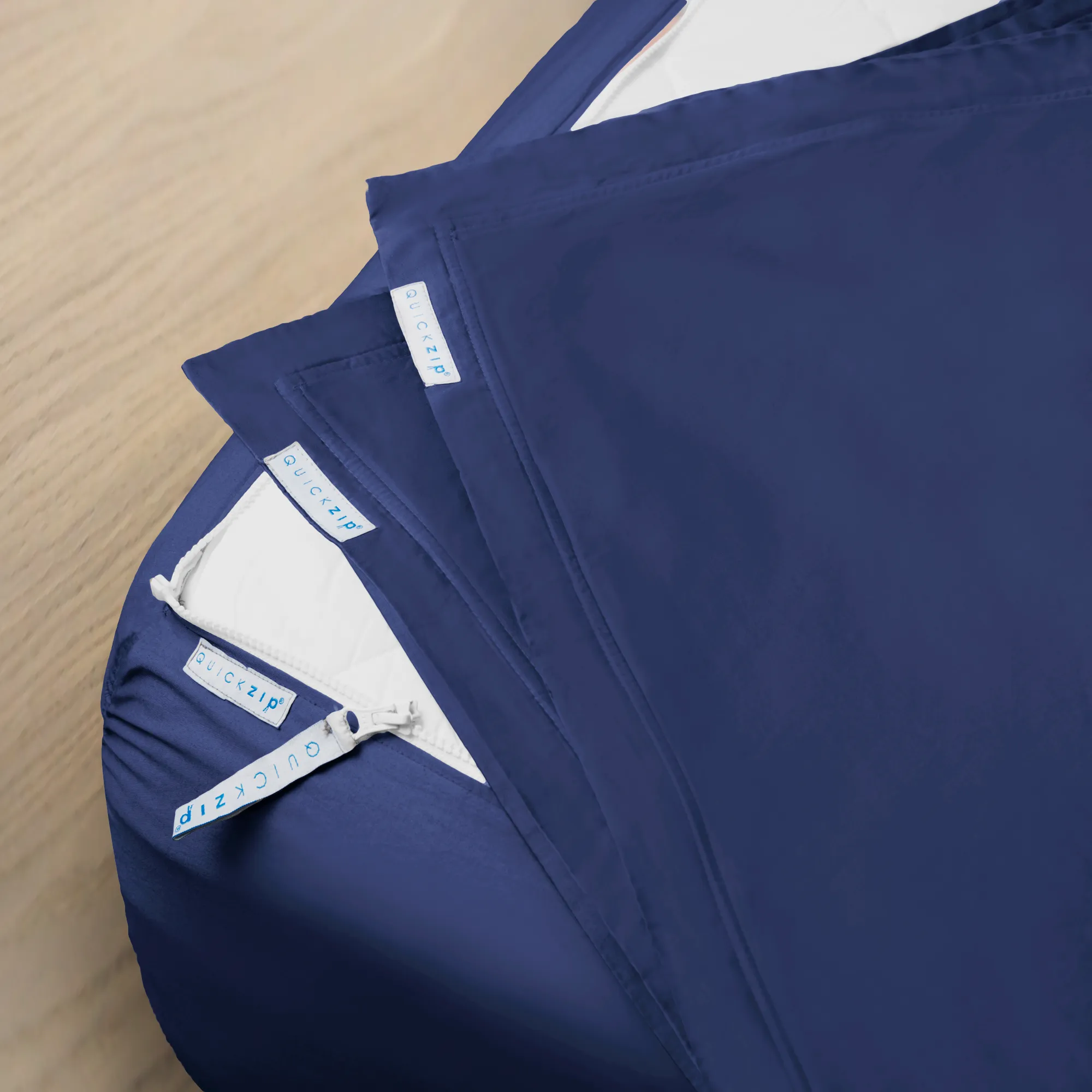 Percale Fitted Sheet (Base   Zip Sheet ) - Cal King