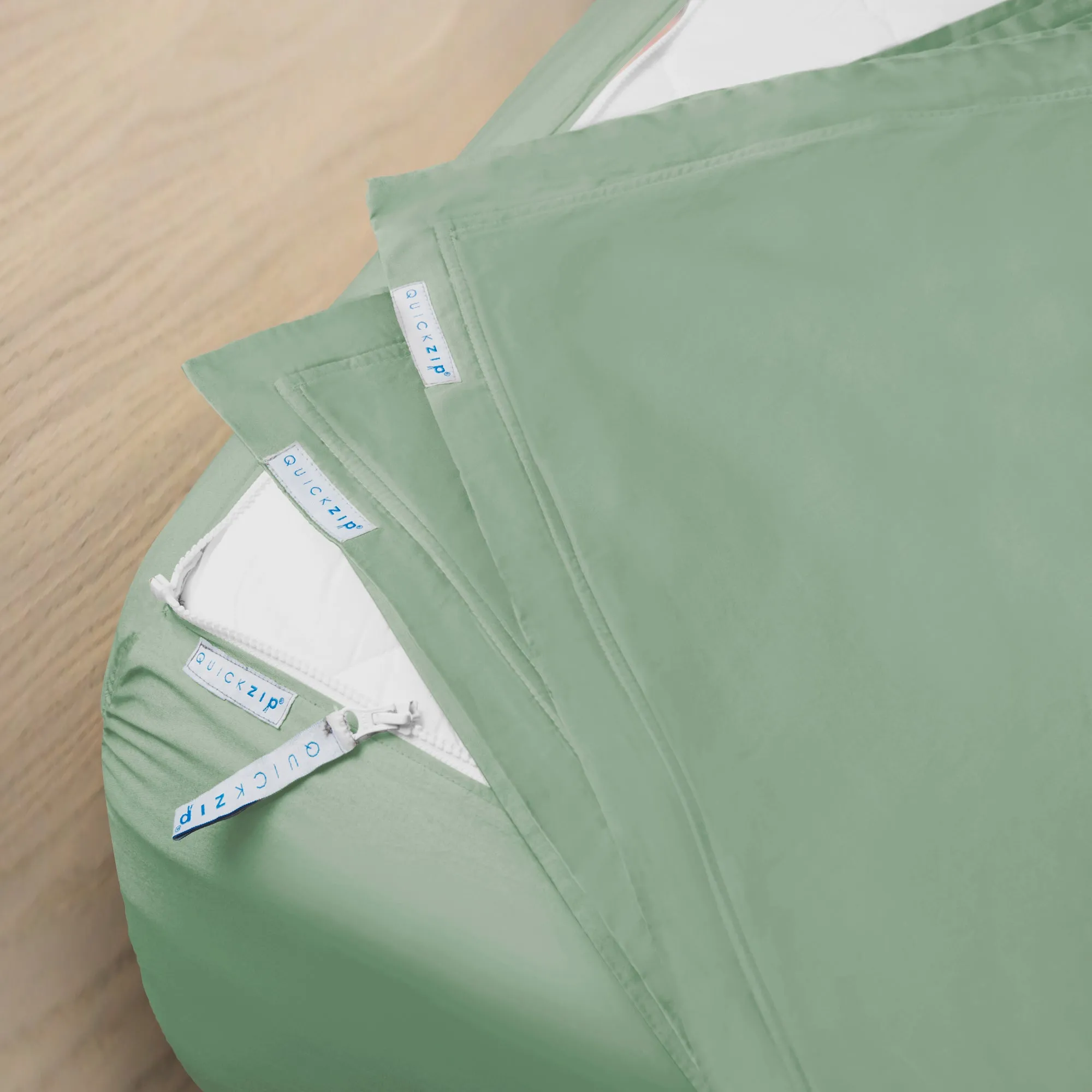 Percale Fitted Sheet (Base   Zip Sheet ) - Cal King