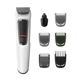 PHILIPS MG3721/65 Multi-Grooming Series 3000 7-in-1 for Face-Hair-Body-Nose and Ear Kit Grooming Kit 60 min Runtime Trimmer White