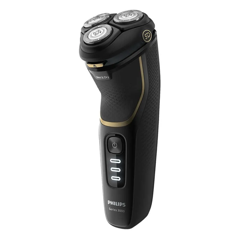 Philips Series 3000 Wet or Dry Electric Shaver - Black & Noir Gold | S3333/54