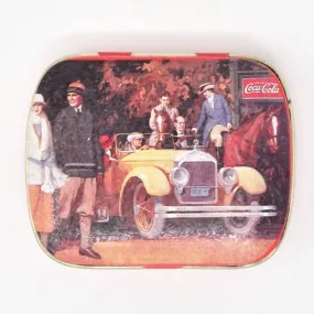 Pill Box, Coca Cola Advertisement, Vintage 1924 Touring Car