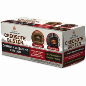 Pine Montain 525-160-881 Creosote Buster Chimney Cleaning Firelog - Quantity of 4