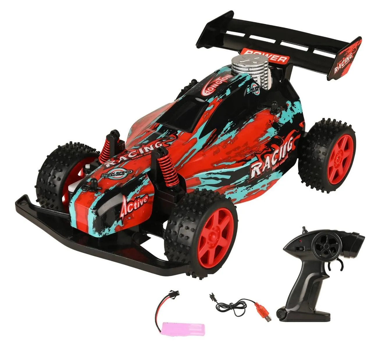 Playzu Buggy Alien 1:18 Scale R/C Car - Red for Ages 6 