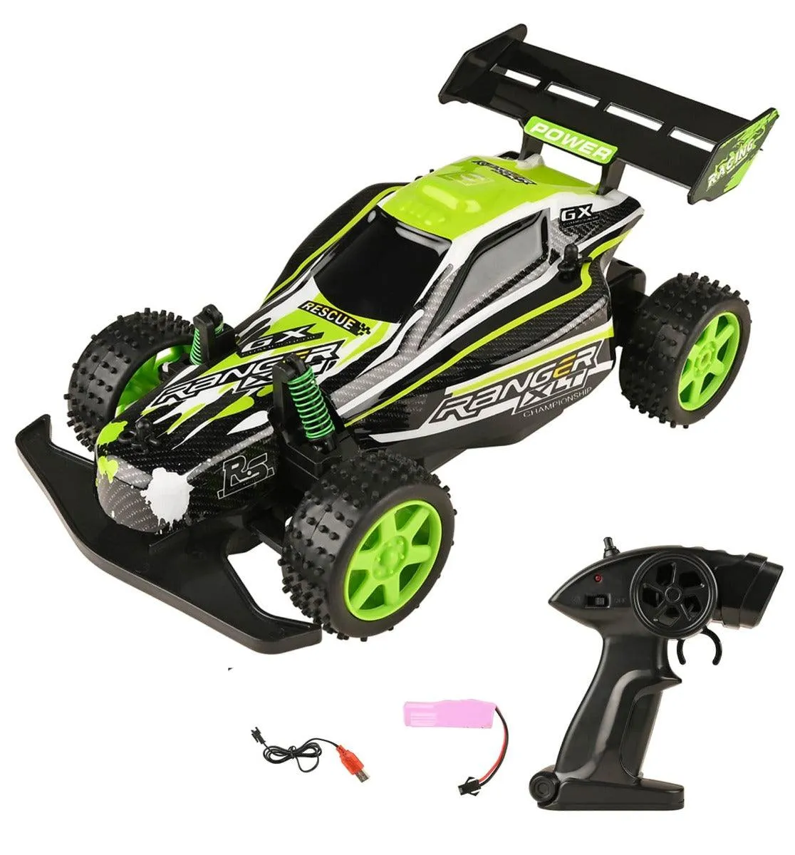 Playzu Ranger Alien 1:18 Scale R/C Car - Green for Ages 6 