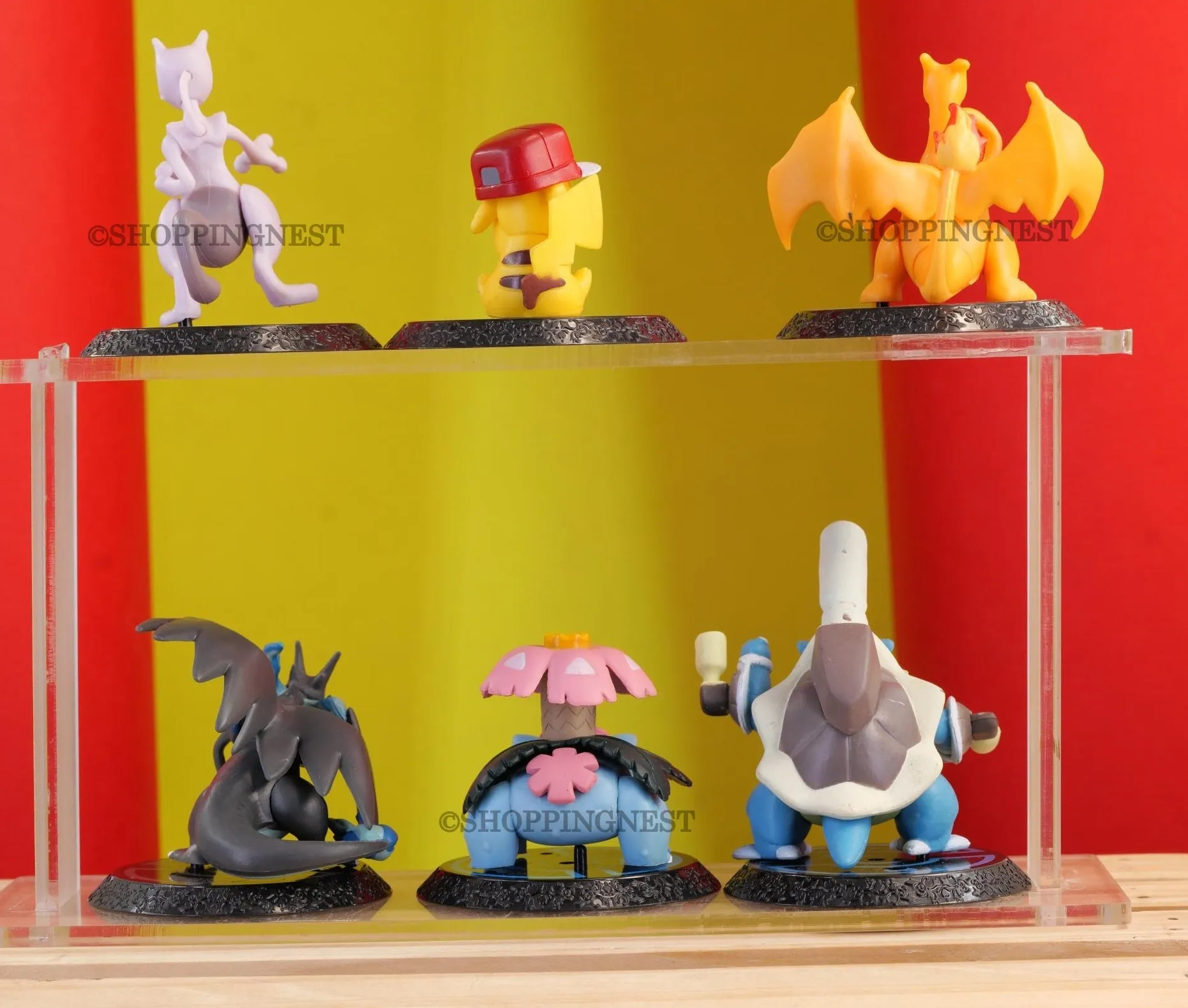 Pokemon Action Figure Set Of 6 Limited Edition for Car Dashboard