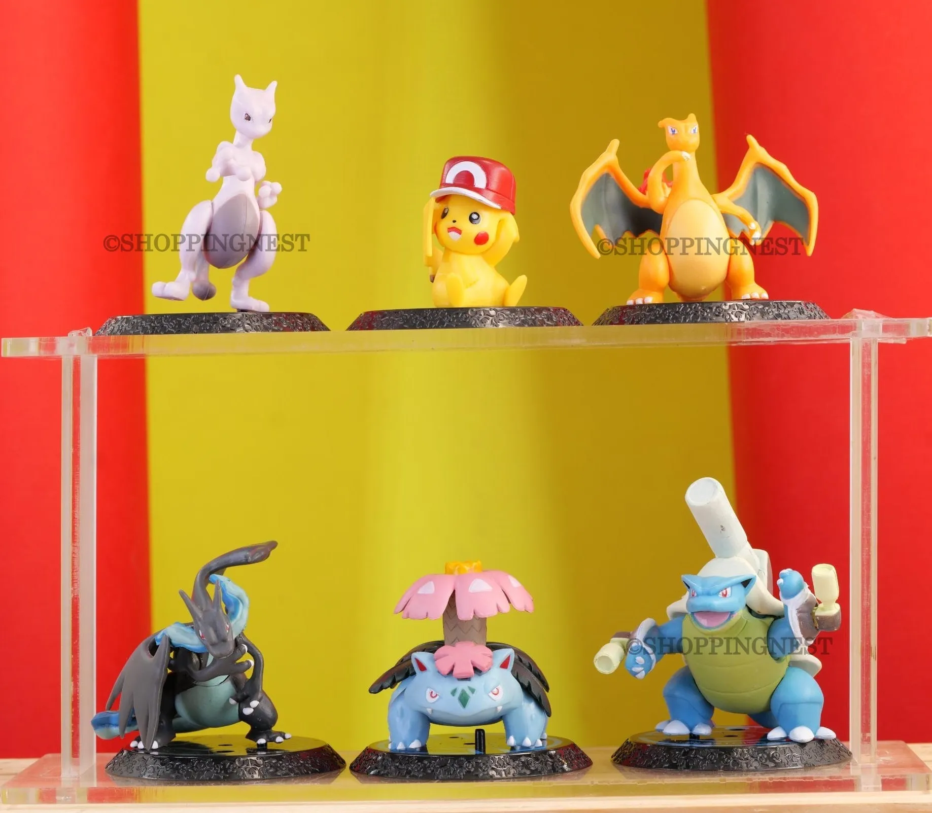 Pokemon Action Figure Set Of 6 Limited Edition for Car Dashboard