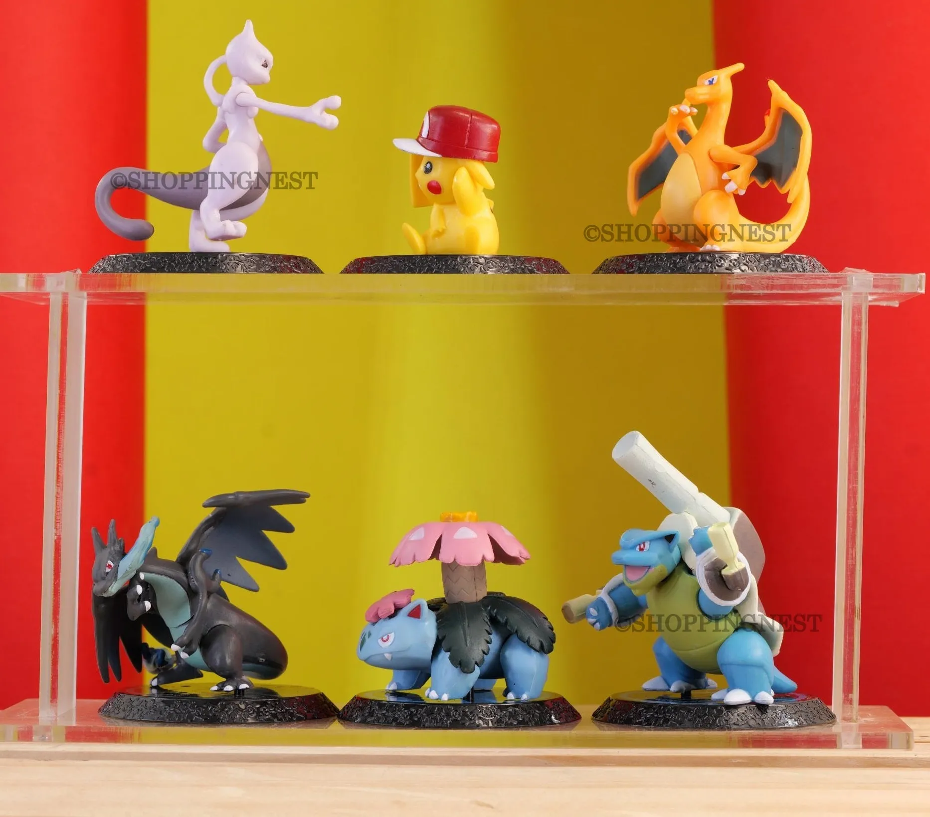 Pokemon Action Figure Set Of 6 Limited Edition for Car Dashboard