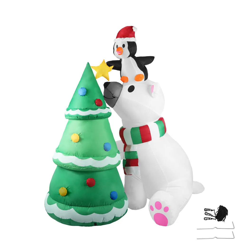 Polar Bear Tree Christmas Inflatable Xmas Decorations - 1.8M