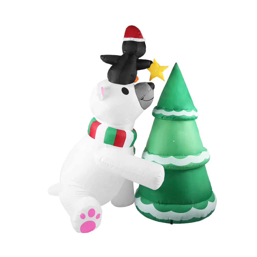 Polar Bear Tree Christmas Inflatable Xmas Decorations - 1.8M