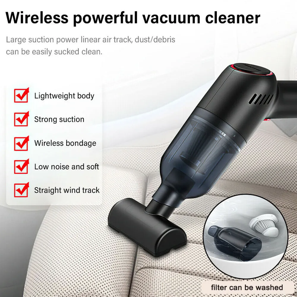 Portable Wireless Mini Car Vacuum Cleaner with Strong Suction (USB Power Supply)