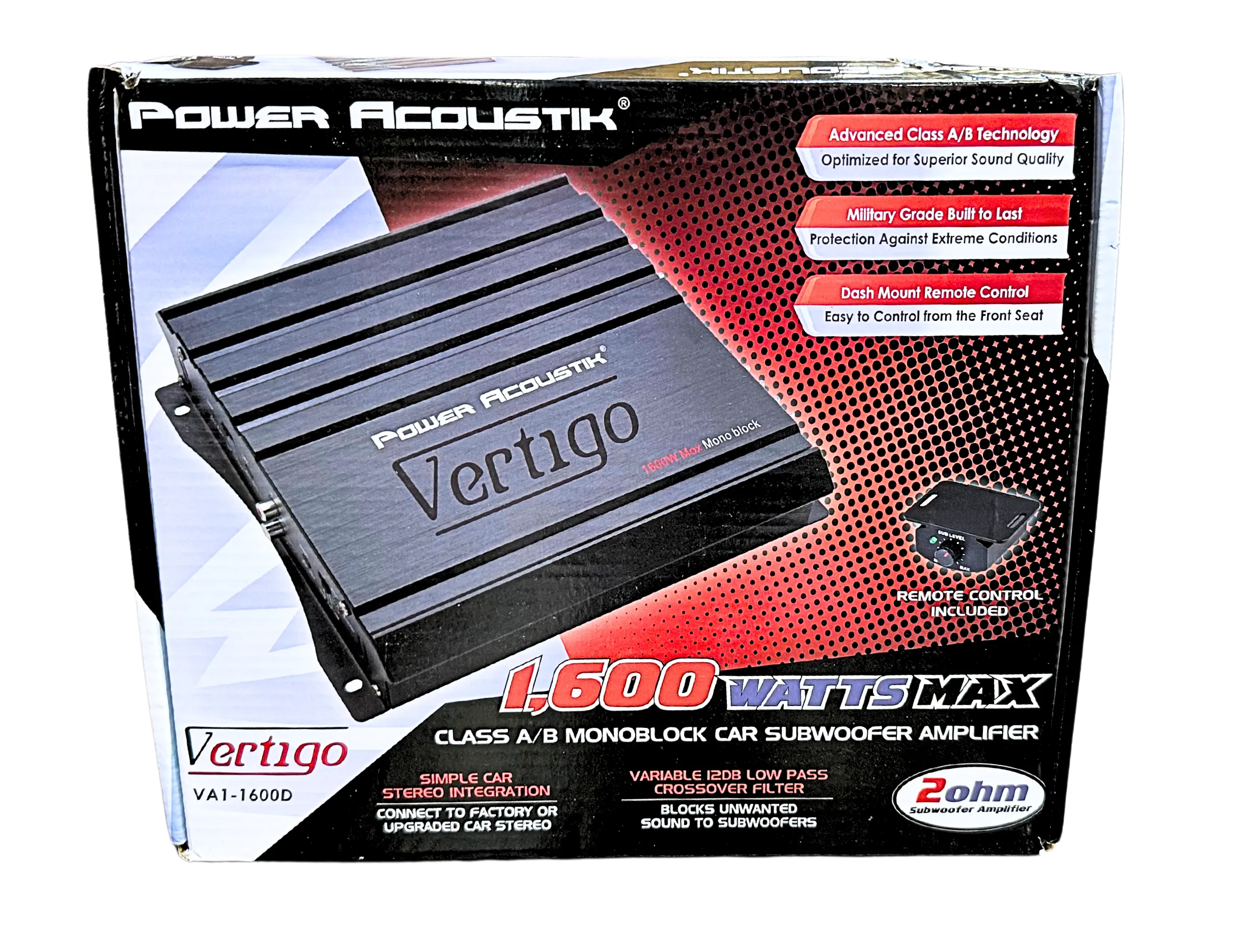 Power Acoustik Vertigo Series VA1-1600D Monoblock Amplifier