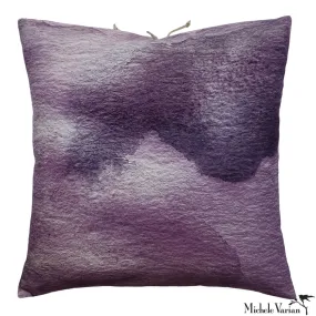 Printed Velvet Pillow Smudge Lilac 22x22