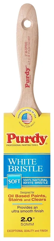 Purdy 144380420 Flat Trim Paint Brush, 2 in W, China Bristle, Beavertail Handle :EA: QUANTITY: 1