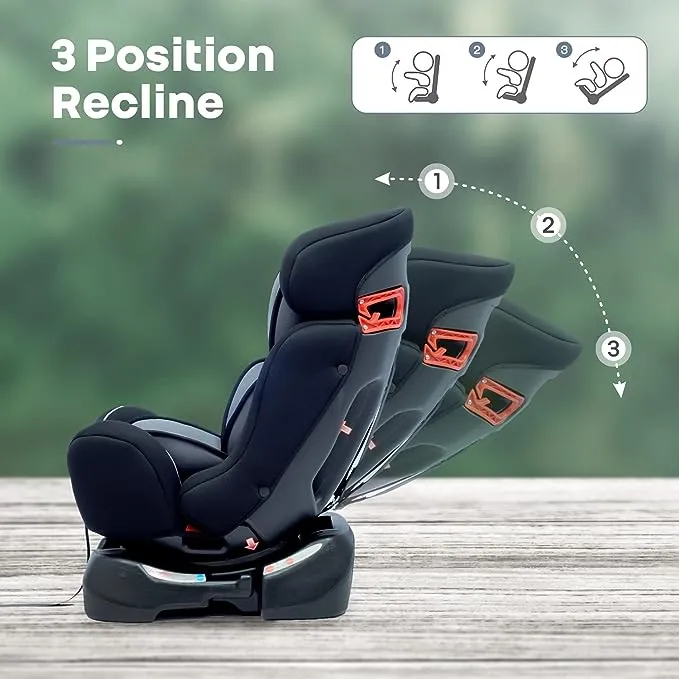 R for Rabbit Convertible Baby Car Seat Jack N Jill Grand- Black Grey