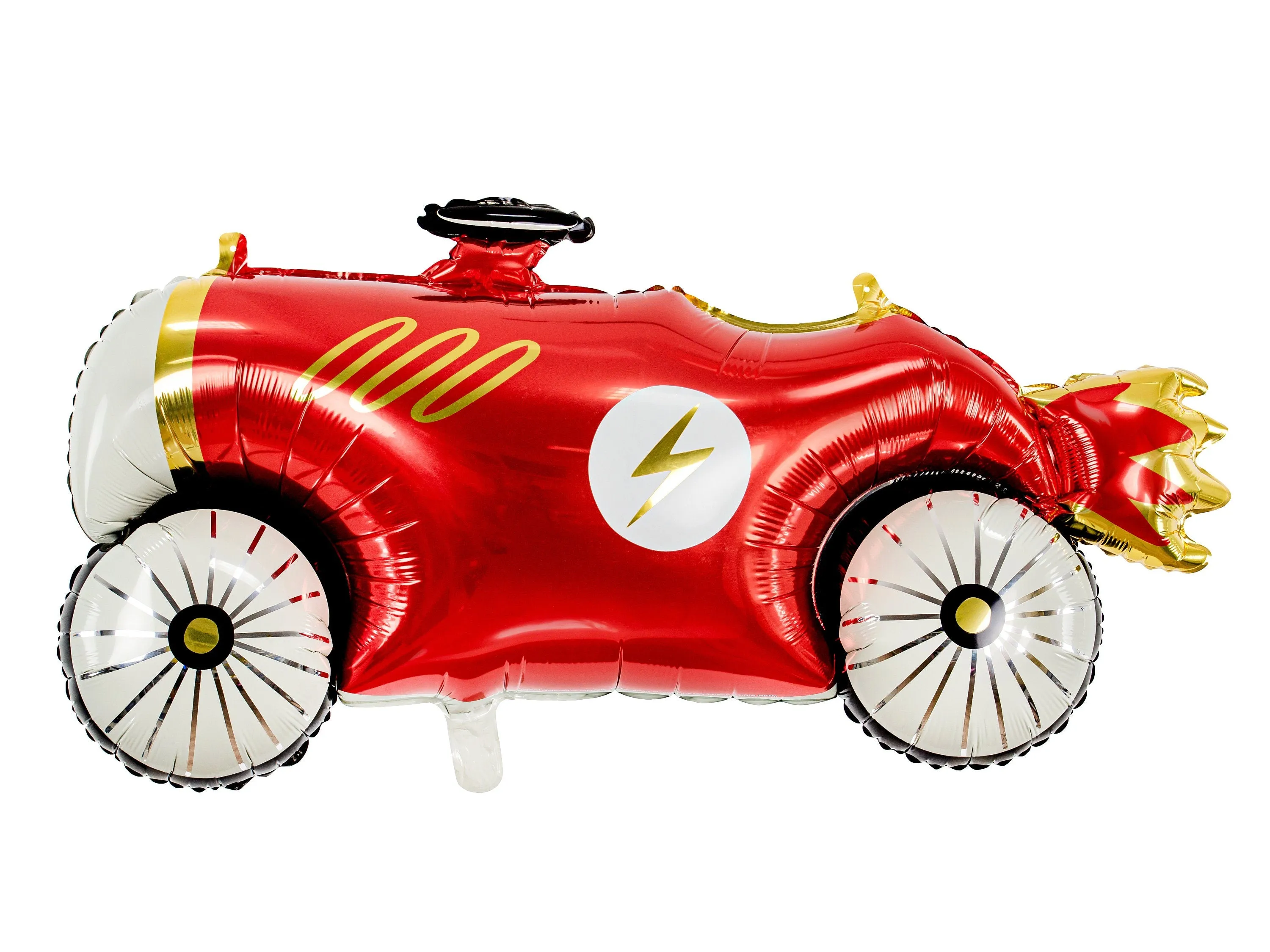 Race Car Balloon, Vintage Automobile Mylar Balloon Can Be Inflated With or Without Helium, 36" Long