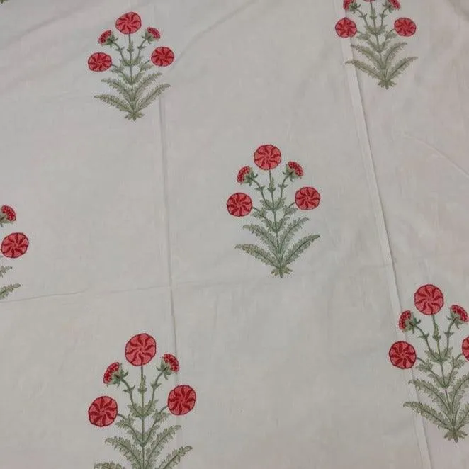 RED ROSE BUNCH BED SHEET