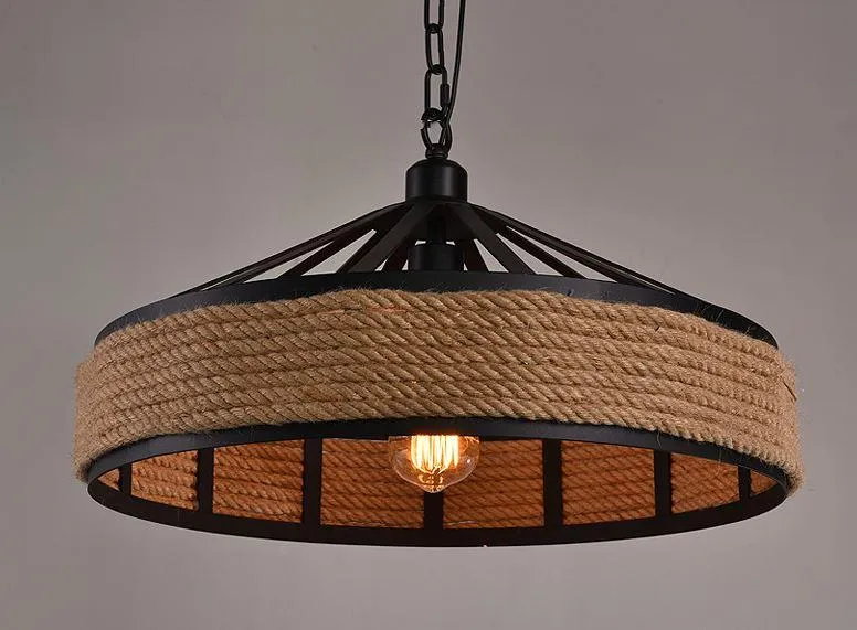 Retro American Design Yurt Round Pendant Light