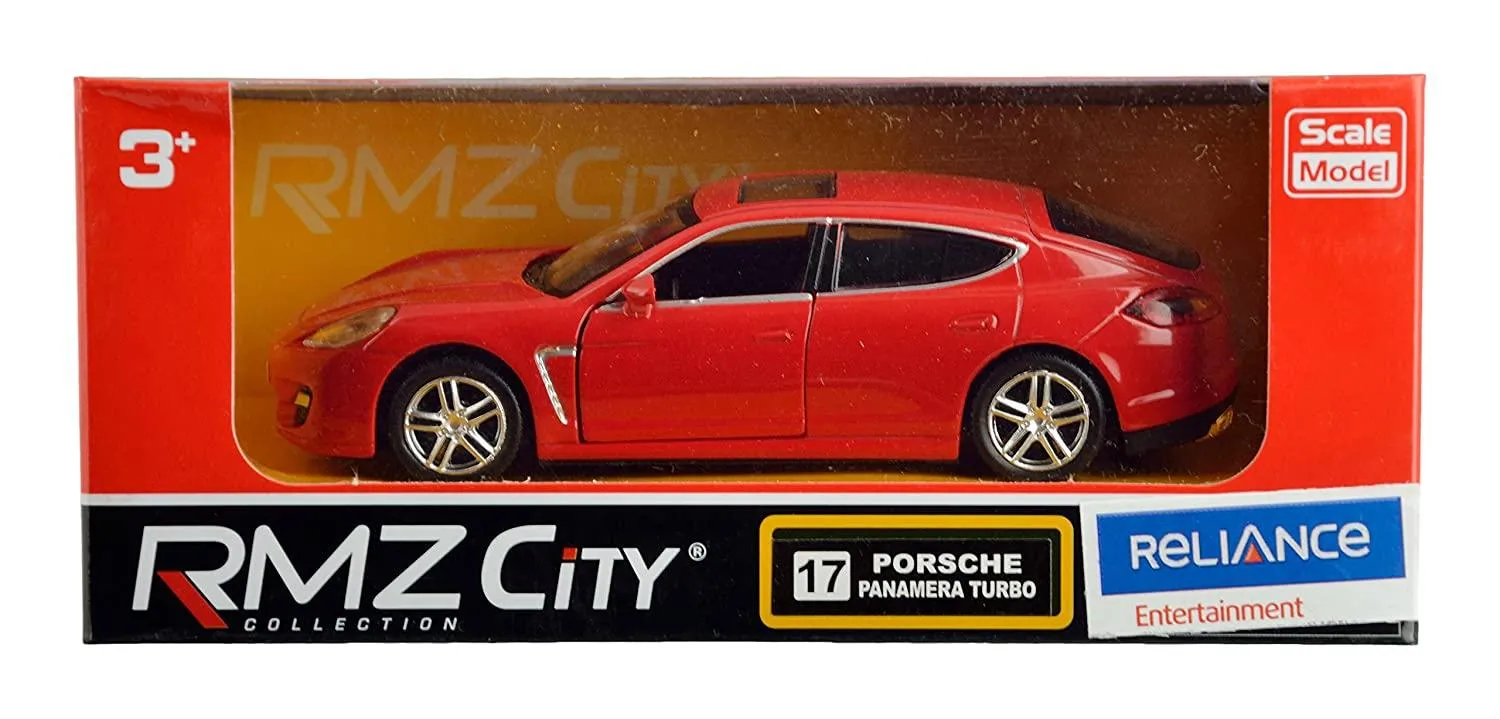 RMZ City Die Cast Porsche Panamera Turbo, Red/Black (5-inch)