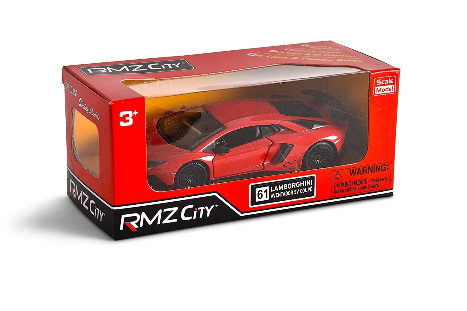 RMZ Die Cast Pull Back Lamborghini Aventador LP 750-4 SV, Red