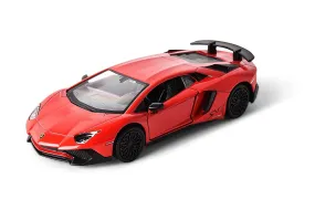 RMZ Die Cast Pull Back Lamborghini Aventador LP 750-4 SV, Red