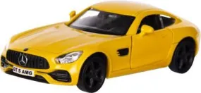 RMZ Die Cast Pull Back Mercedes Benz AMG GTS, Yellow