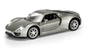 RMZ Die Cast Pull Back Porsche 918 Spyder, Grey